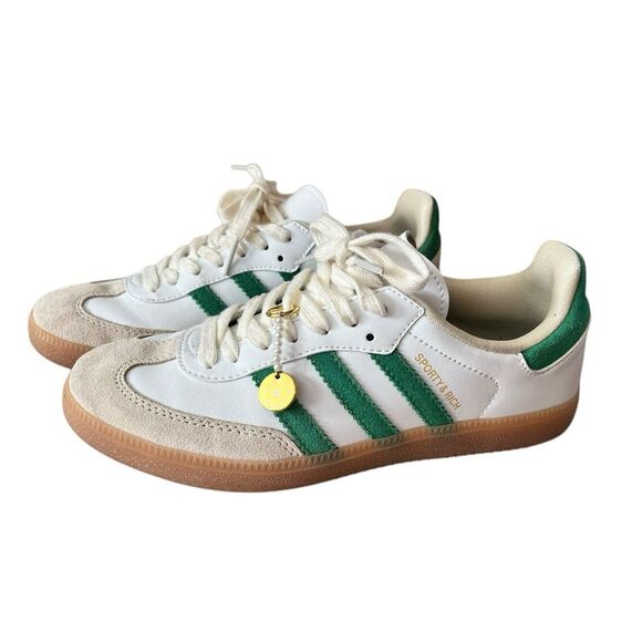 Size 6.5 38 adidas Samba OG x Sporty & Rich White Green 2022 Emily Oberg Women